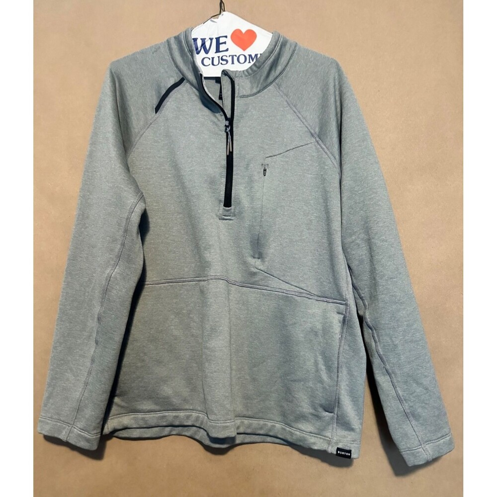 Burton Sweatshirt Womens XLarge Quilted Hoodie Popover Pocket Snowboard